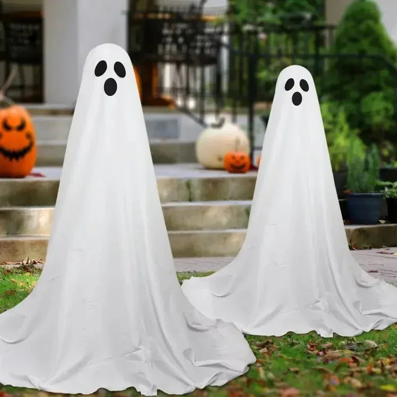 Halloween Ghost Decorations, Outdoor Spooky Ghost with Battery String Lights, Party Decor for Porch Home, Hanging Lantern Gift