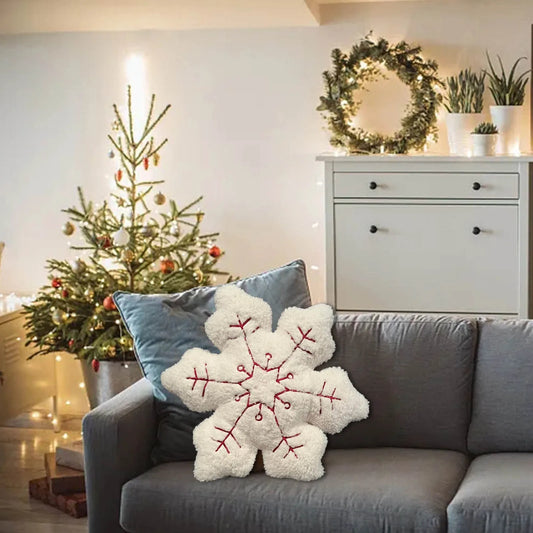 3d Snowflake Decorative Cushion Pillow Winter Snowflake Pillow Cushion Decorative Snowflake Shaped Pillow Cushion For Bedroom