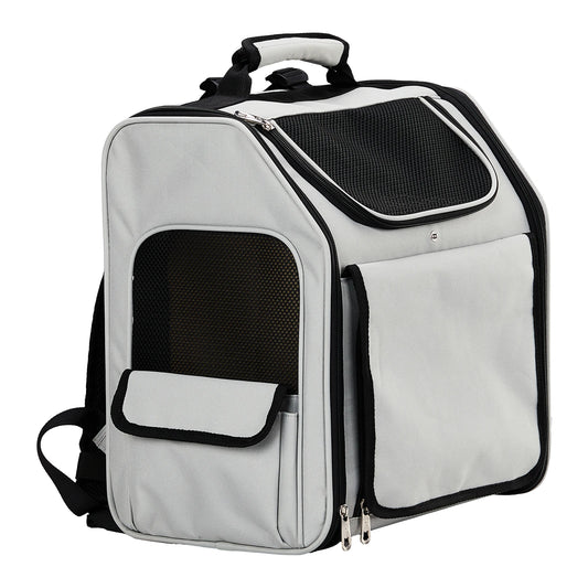Pet Carrier Backpack, Expandable Cat Dog Carrier with Back Extension, Breathable Mesh Travel Backpack for Small Dogs Cats, Soft