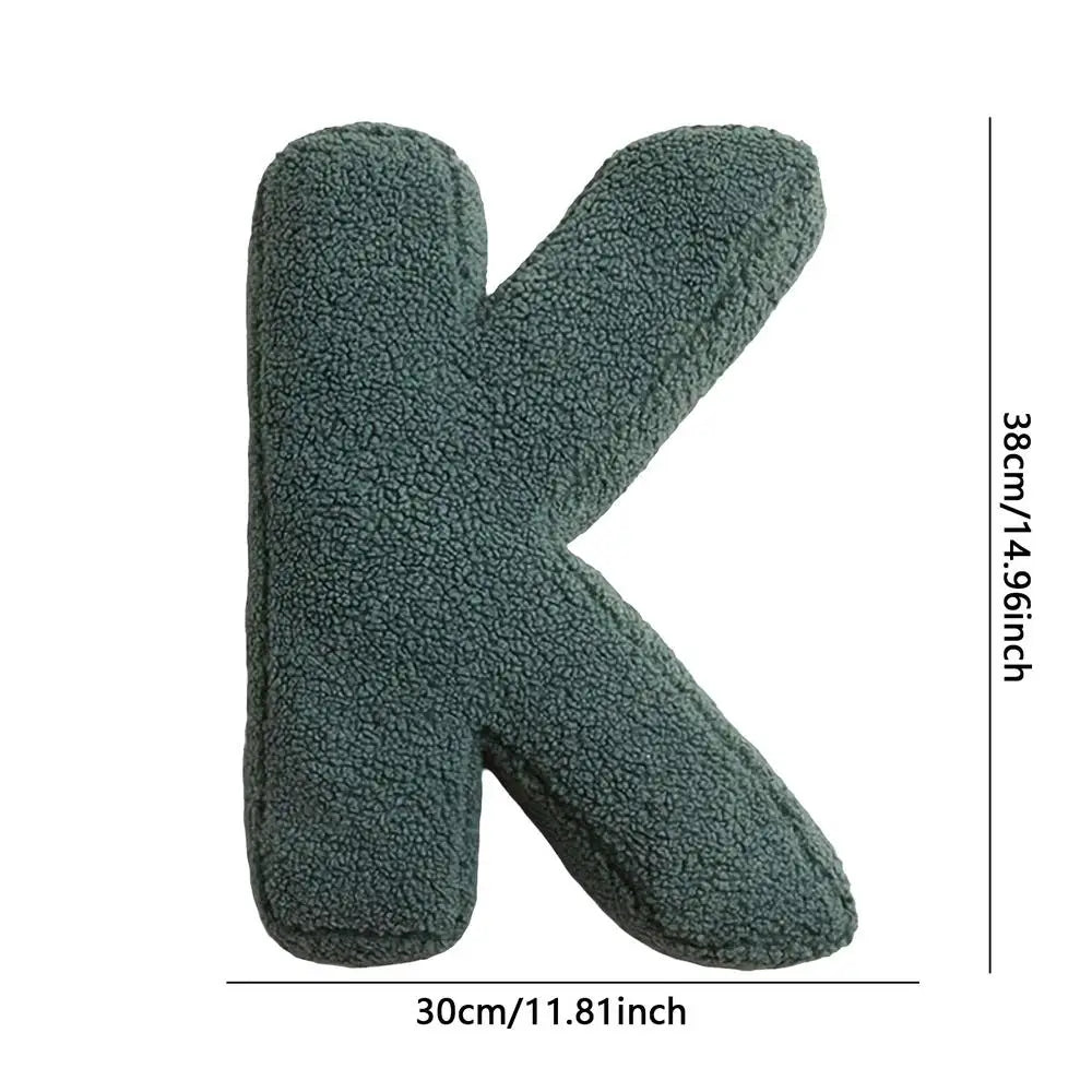 Soft Initial Throw Cushion Plush English Alphabet Cushion Decorative English Letters Pillow A to Z Initial Letter Pillow