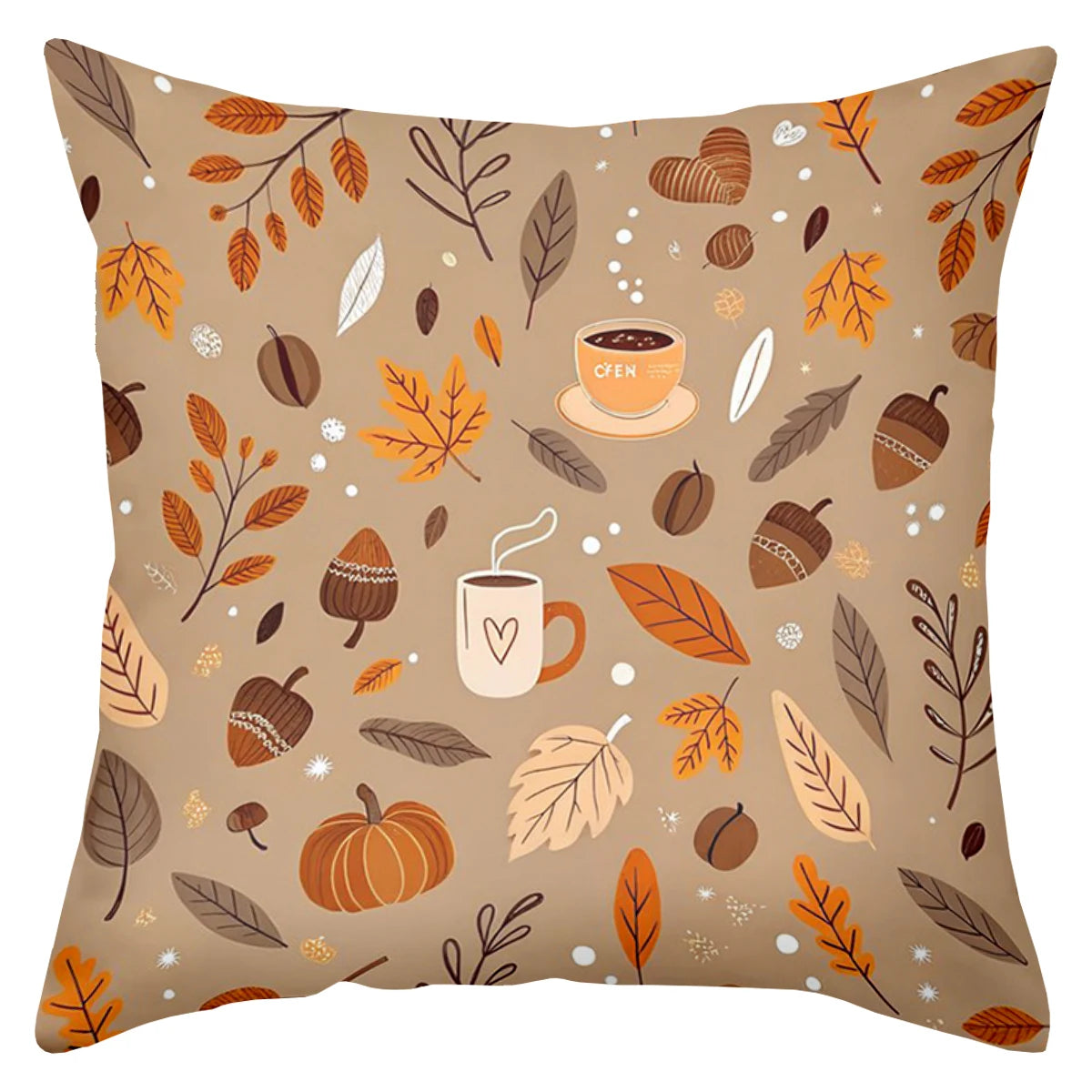 1 Pieces -2D flat printing Autumn Pattern Throw Pillow Cushions Polyester pillowcase sofa decorative cushion cover