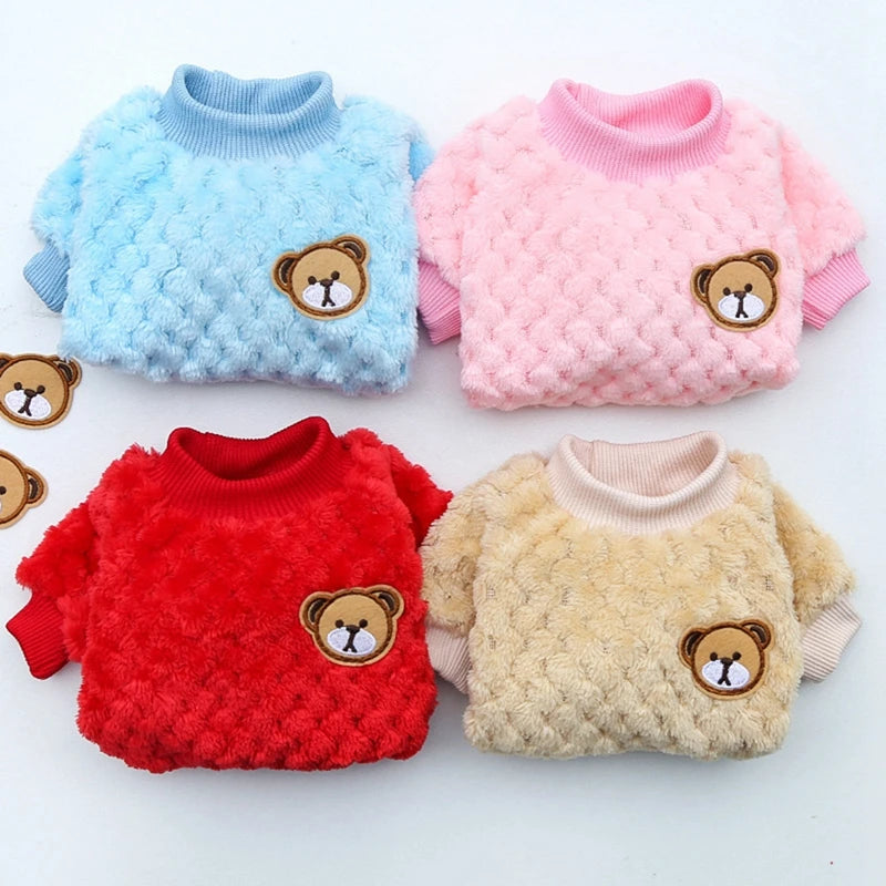 Soft Fleece Warm Pet Clothes for Small Puppy Dog Pullover Coat Autumn Winter Chihuahua Vest French Bulldog Yorkie Jacket Costume