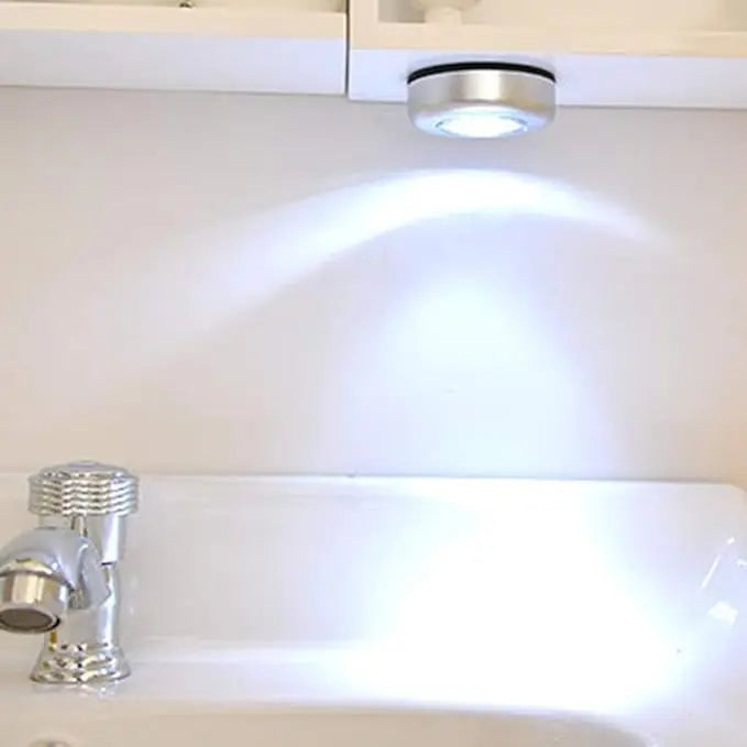1/4/10 件 Mini Led Night Light, Self Adhesive Push Light Stairs Hallway Closet Kitchen Bedroom, Cabinets, Counters, Hallway