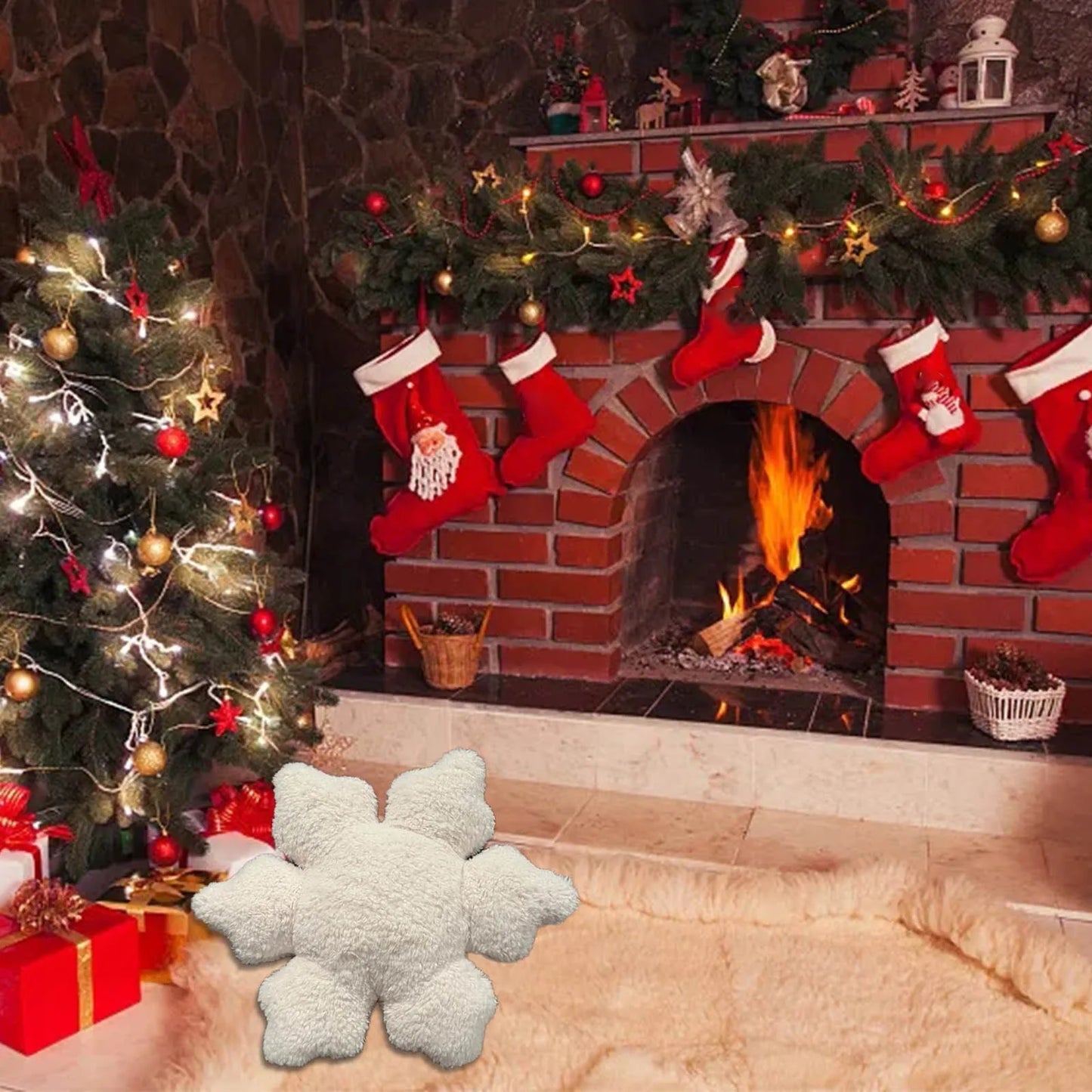 3d Snowflake Decorative Cushion Pillow Winter Snowflake Pillow Cushion Decorative Snowflake Shaped Pillow Cushion For Bedroom