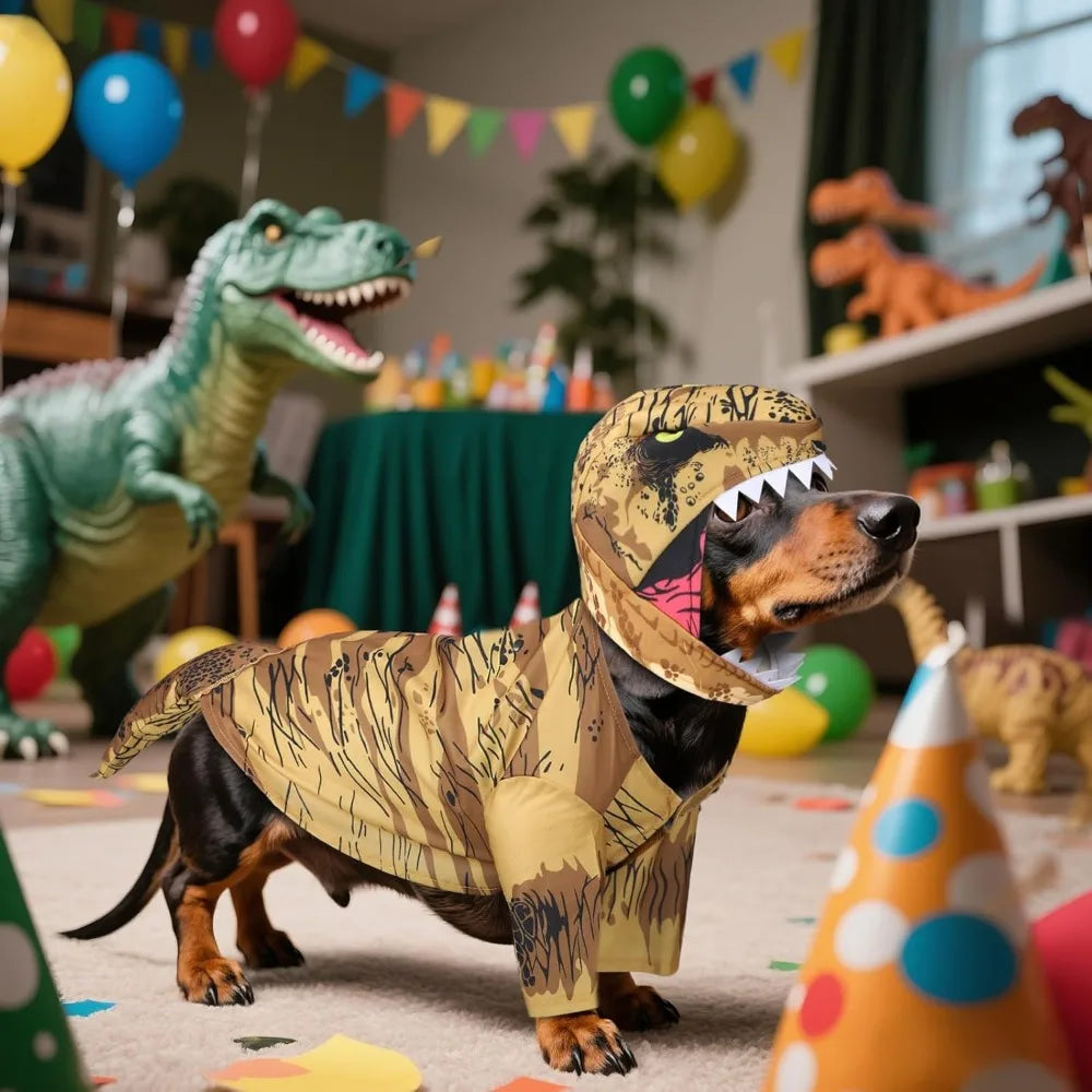 T. Rex Dog Costume Dinosaur Dog Costume Halloween Dino Pet Clothes for Pet Cat Halloween Party Cosplay Events Photo Props, Mediu