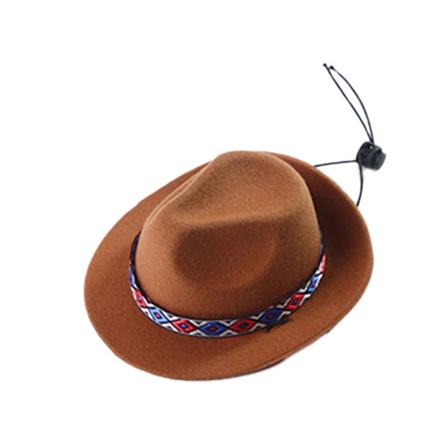 Pet Cowboy Hat with Bandana Retro Western Style Costume Accessory for Small Medium Dogs Cats Holiday Dress Up
