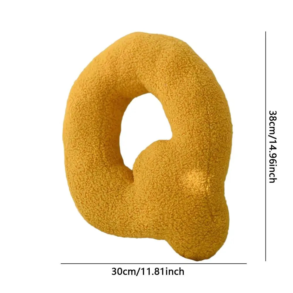 Soft Initial Throw Cushion Plush English Alphabet Cushion Decorative English Letters Pillow A to Z Initial Letter Pillow