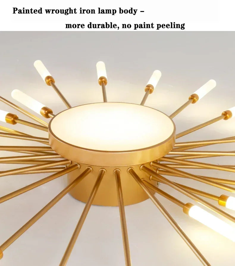 2025 Fireworks Design Ceiling Pendant Light for Living Room Bedroom Lighting Kitchen Chandelier Indoor LED Intelligent