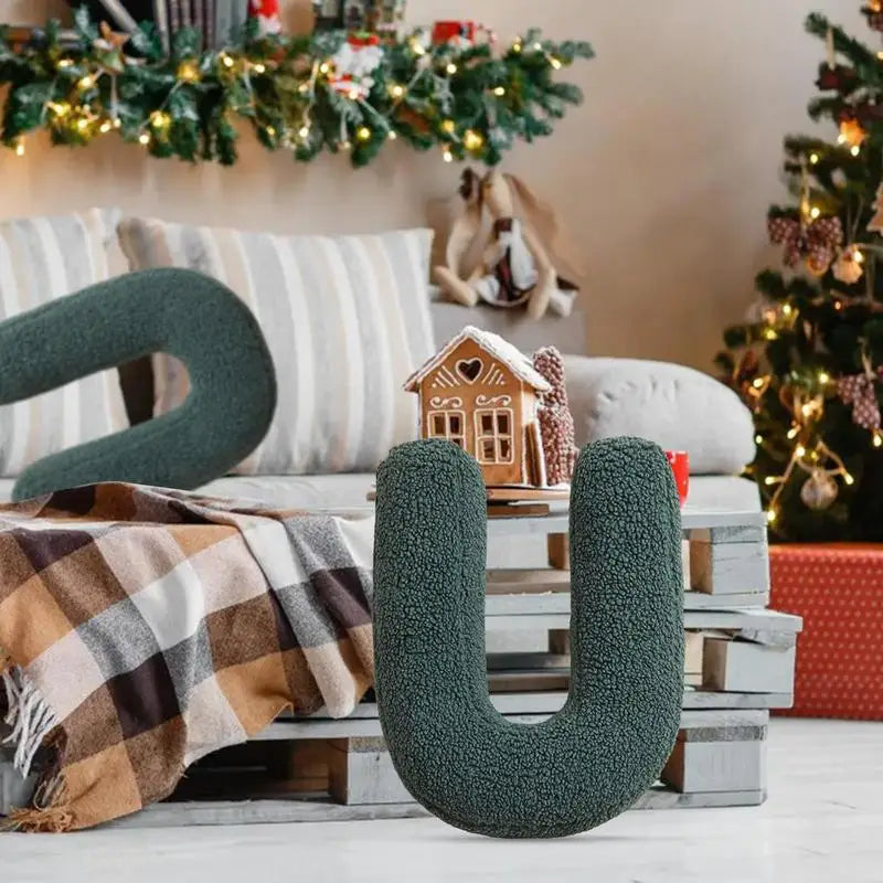 Soft Initial Throw Cushion Plush English Alphabet Cushion Decorative English Letters Pillow A to Z Initial Letter Pillow