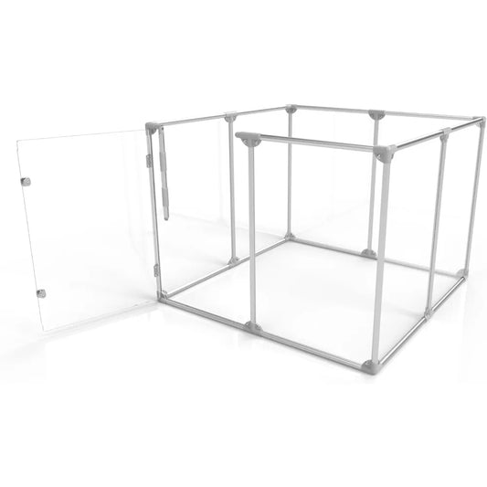 36" Tall Medium Lucidium Pet Pen, Silver