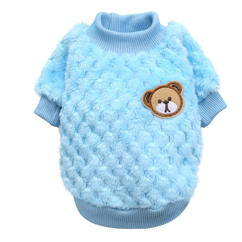 Soft Fleece Warm Pet Clothes for Small Puppy Dog Pullover Coat Autumn Winter Chihuahua Vest French Bulldog Yorkie Jacket Costume