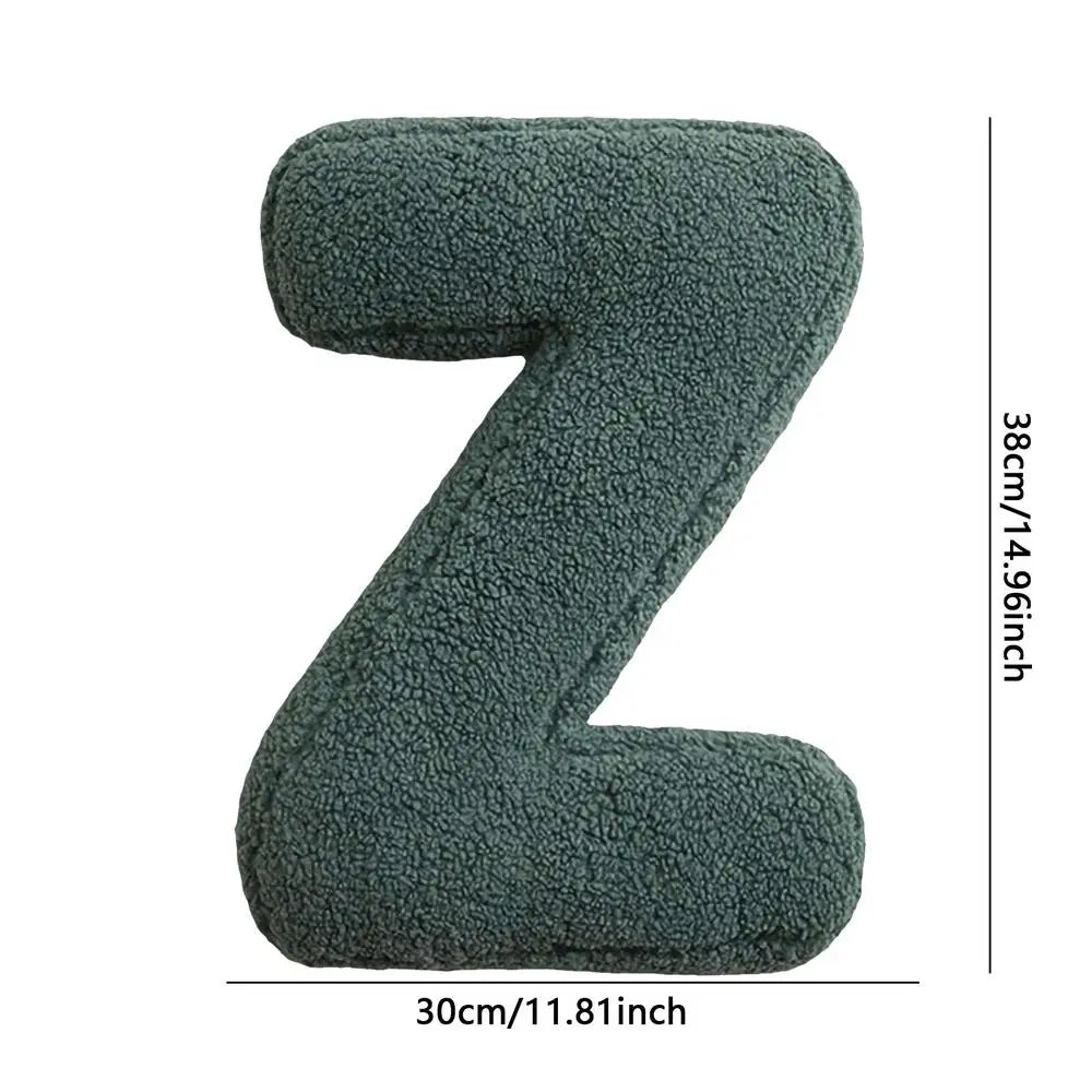 Soft Initial Throw Cushion Plush English Alphabet Cushion Decorative English Letters Pillow A to Z Initial Letter Pillow