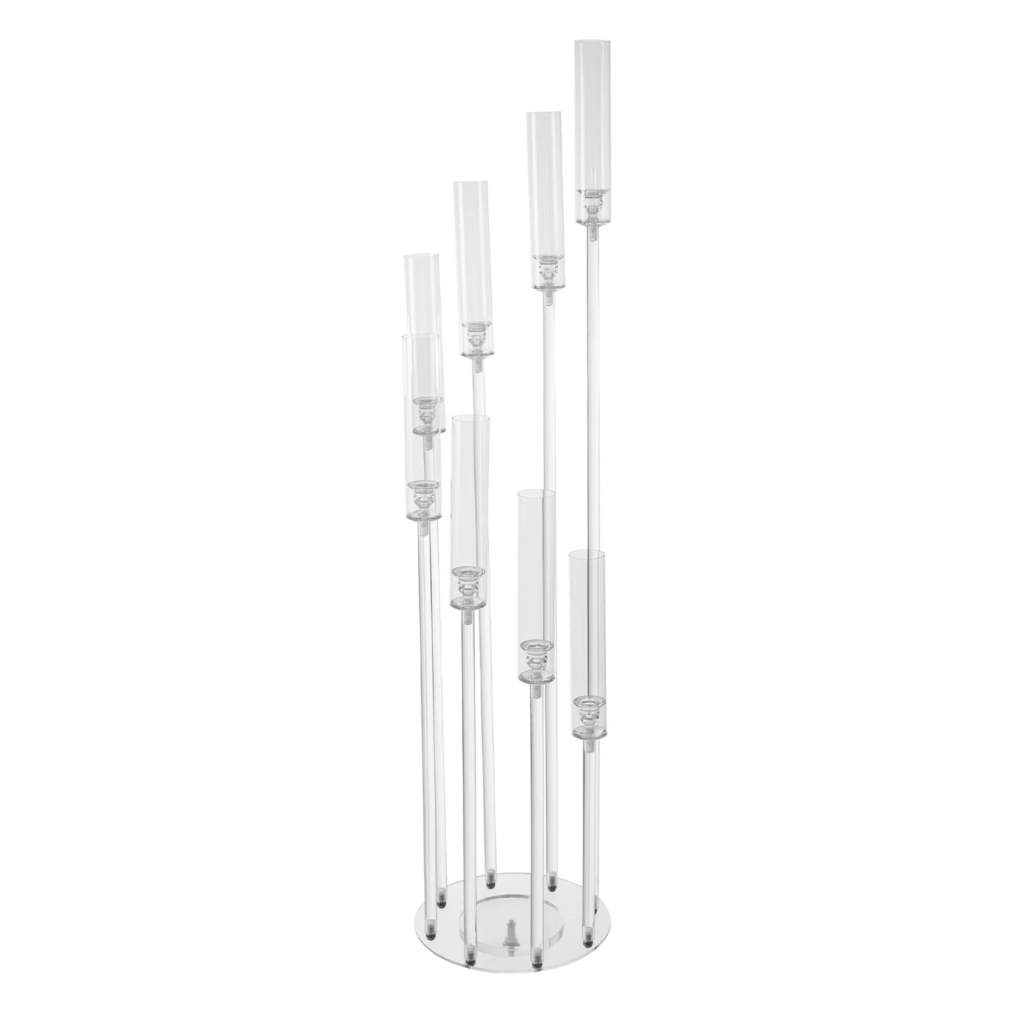 8-head Candle Holder Acrylic Clear Candle Stand for Weddings, Birthdays, Party Event, Centerpieces Decorations