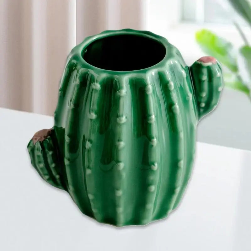 Cactus Vase Ceramic Decorative Vase Ceramic Vase Flower Vase Small Vases Desk Decor Floral Arrangements Table Vase Cactus Decor
