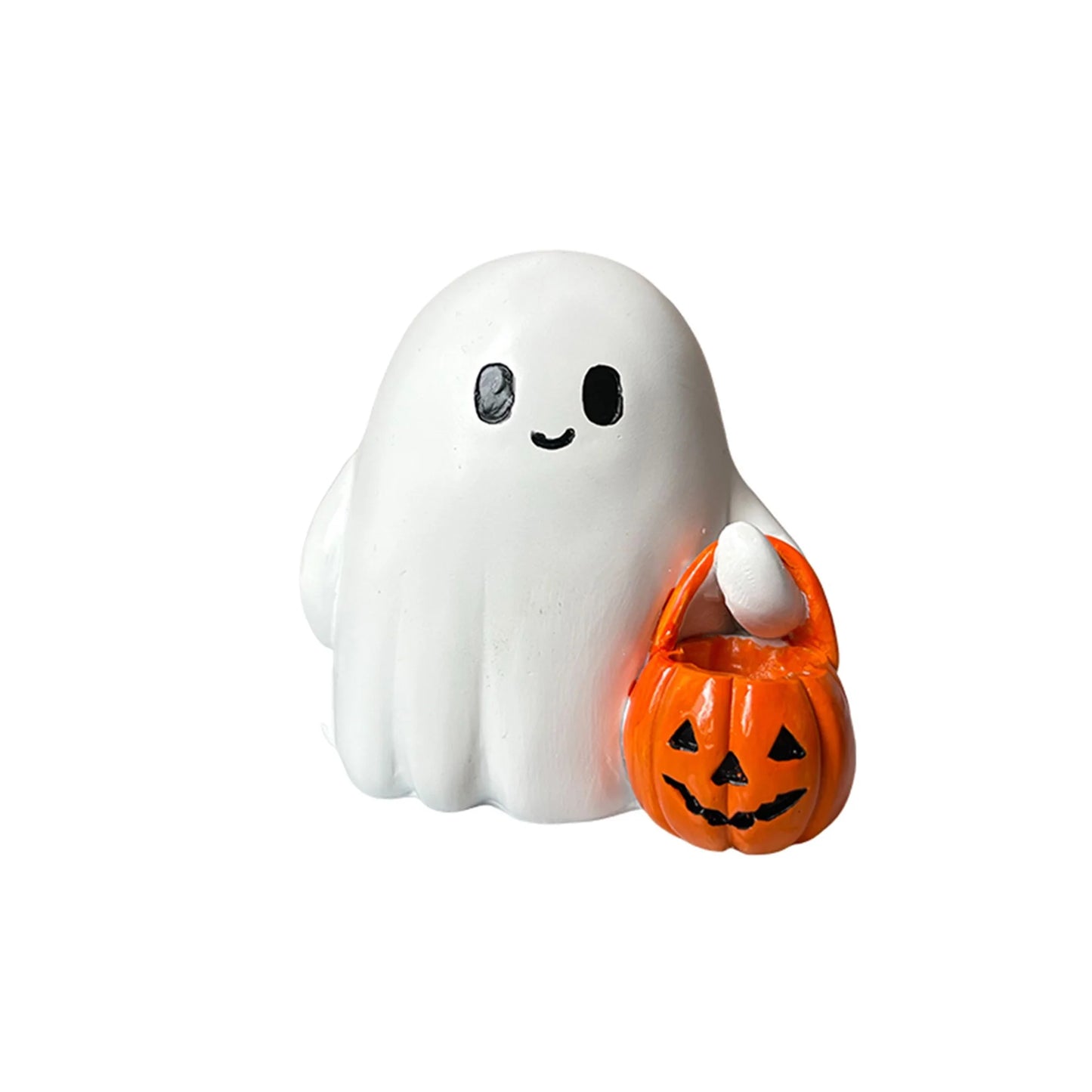 Spooky Halloween Pumpkin Adorable Resin Tabletop Decoration for Home Office Desk Art Display Gift Idea