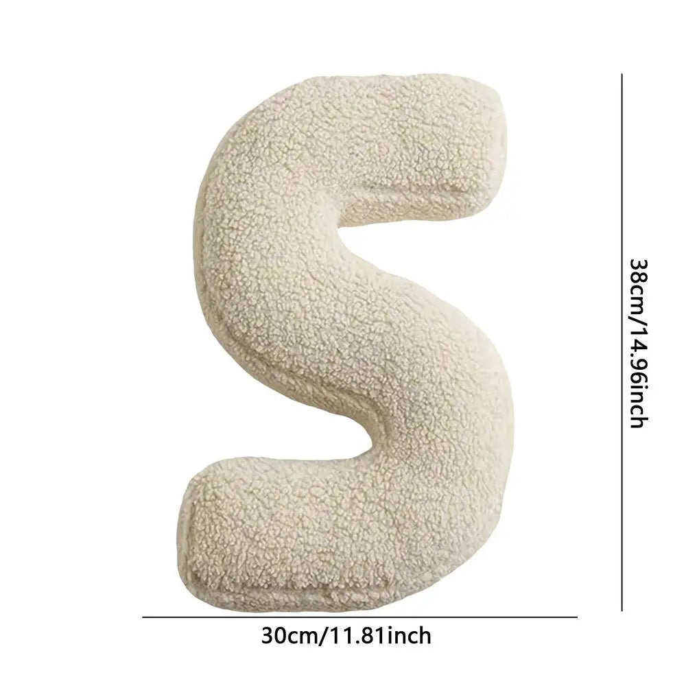 Soft Initial Throw Cushion Plush English Alphabet Cushion Decorative English Letters Pillow A to Z Initial Letter Pillow