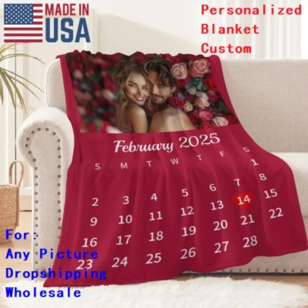 Flannel Custom Blanket Customized Warm Blankets for Bed Sofa Any Picture DIY Personalized Customization On Demand Plush