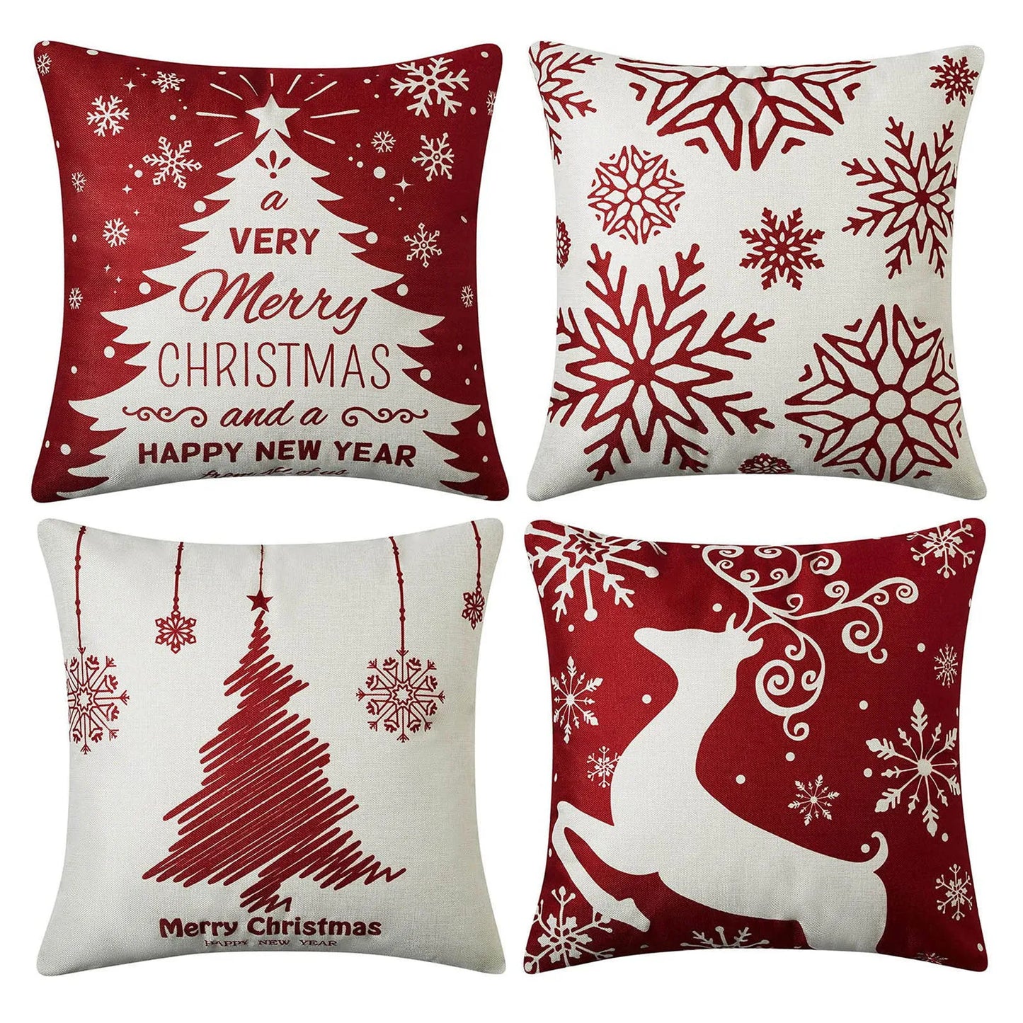 2023 Christmas Pillow Covers Christmas Decorations Throw Pillow Covers Set Of 4 Throw Pillow Cases With Holiday Decor Sofa