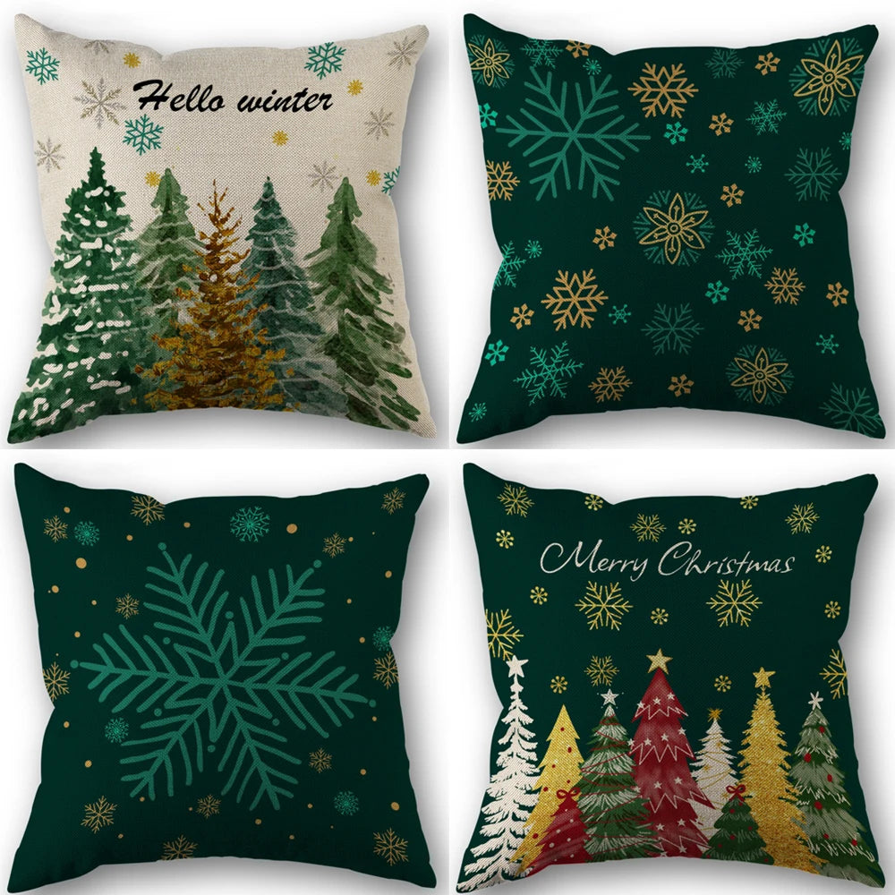 1pc/4pcs Vintage Fall Pillow Covers 18x18 Inch - Autumn Orange White Pumpkin Design for Christmas Thanksgiving