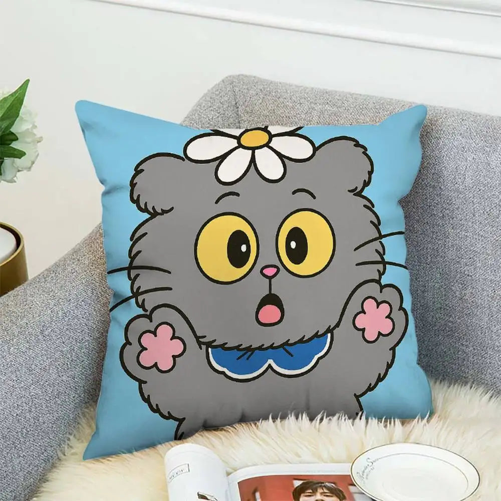 Cute Zo-friend Pillow Case Double-Sided Printing Cushion Cover 45x45 Decorative Cushions Sofa Home Decor Soft Pillowcase