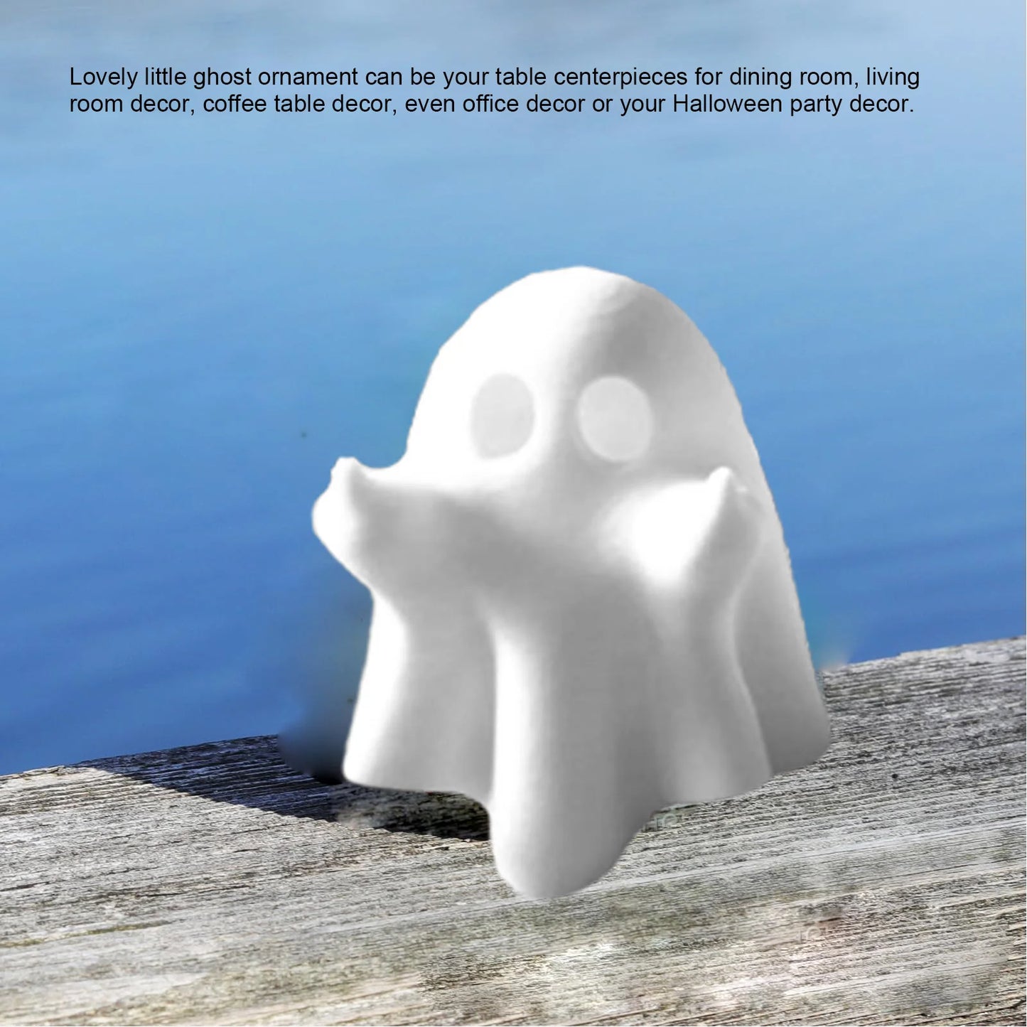 Cute Ghost Sculpture Resin Ghost Statue Small Scary Halloween Ghost Sculpture Figurine Rude Ghost Ornament for Home  Decor