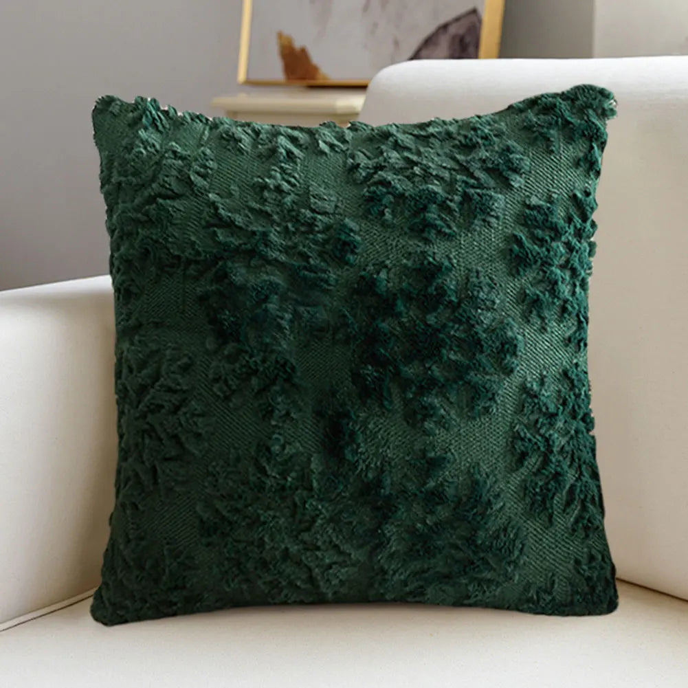 Christmas Pillow Covers 45x45cm Soft Plush Pillowcase Couch Cushion Case for Couch Sofa Holiday Festivals Winter Home Decor
