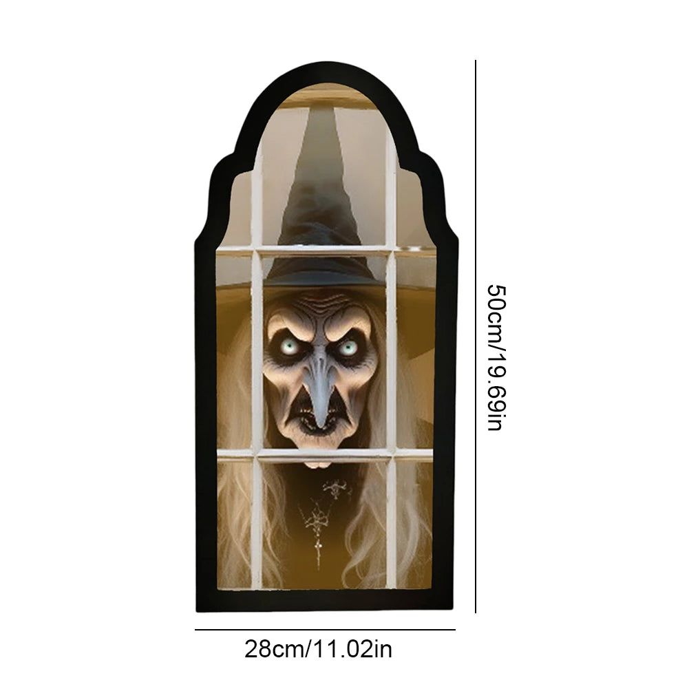 Halloween Ghost Mirror Night Light Cute Halloween Home Accessories Spooky Halloween Hologram Ghost Hallowmas Decor 35/50cm