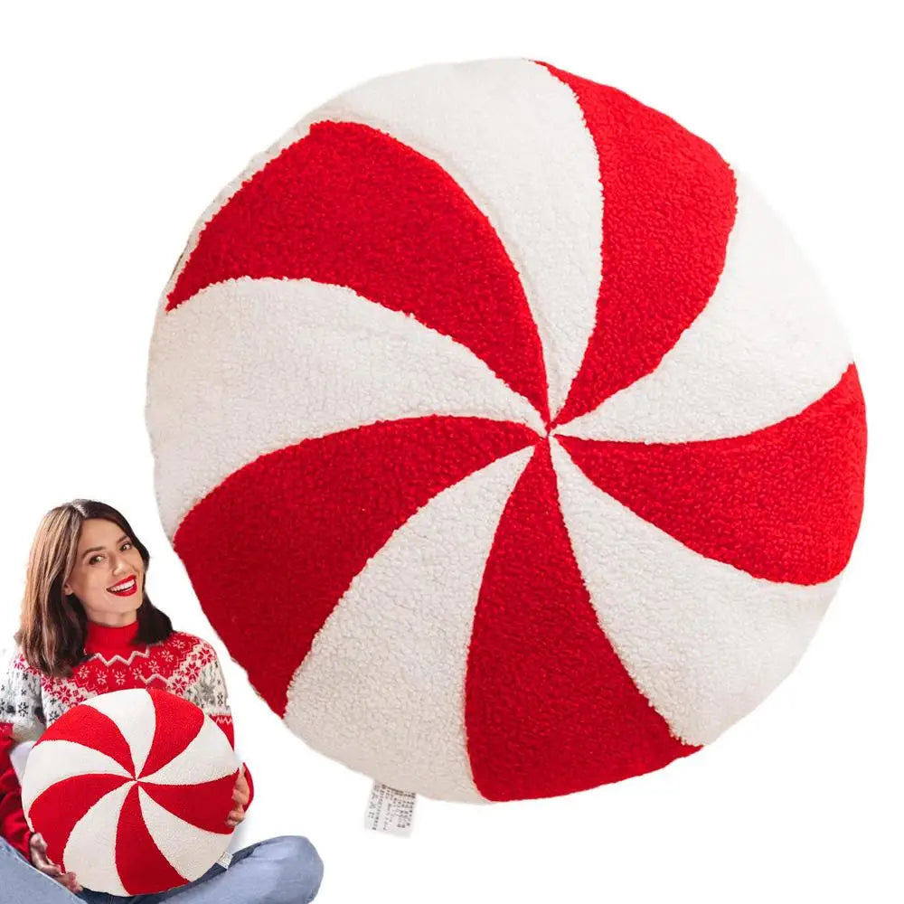 Candy Cane Pillow Comfortable Soft Christmas Pillows Bright Colors Throw Pillows Plushies Pillow Toy For Men Women Children