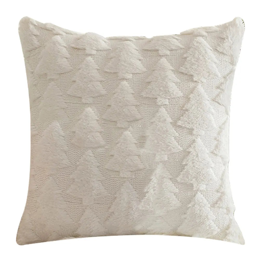Christmas Pillow Covers 45x45cm Soft Plush Pillowcase Couch Cushion Case for Couch Sofa Holiday Festivals Winter Home Decor