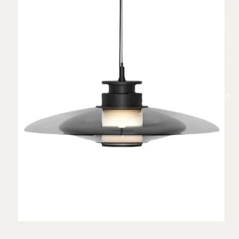 Modern Minimalist Amber Glass Disc Wall Lamp Led Bedroom Living Room Golden Black Indoor Home Decoration Sconce Lighting Fixture