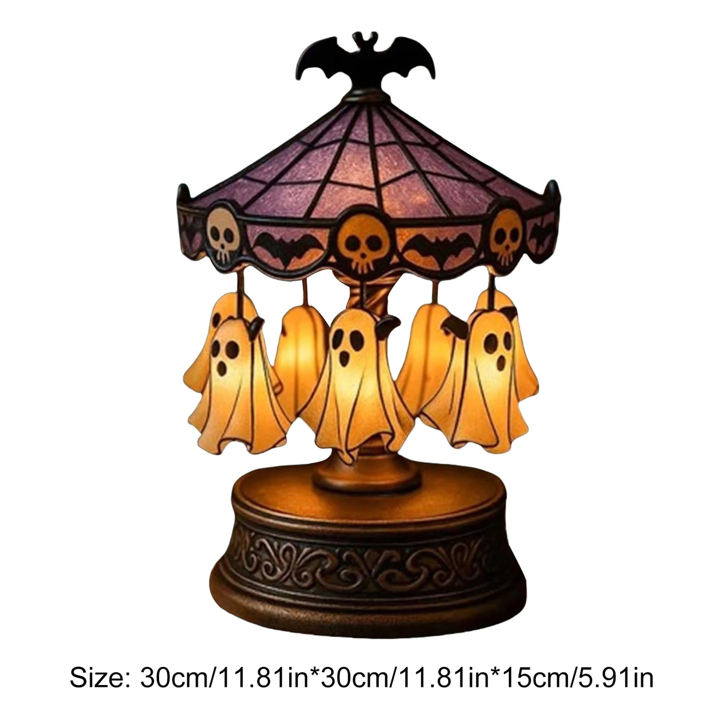 Halloween Spooky Ghost Carousel Ghost Carousel Lights Halloween Spooky Ghost Carousel Lamp Decorations For Home Bedroom Indoor