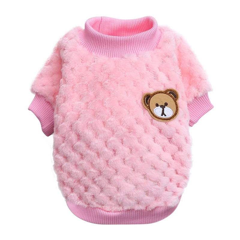 Soft Fleece Warm Pet Clothes for Small Puppy Dog Pullover Coat Autumn Winter Chihuahua Vest French Bulldog Yorkie Jacket Costume