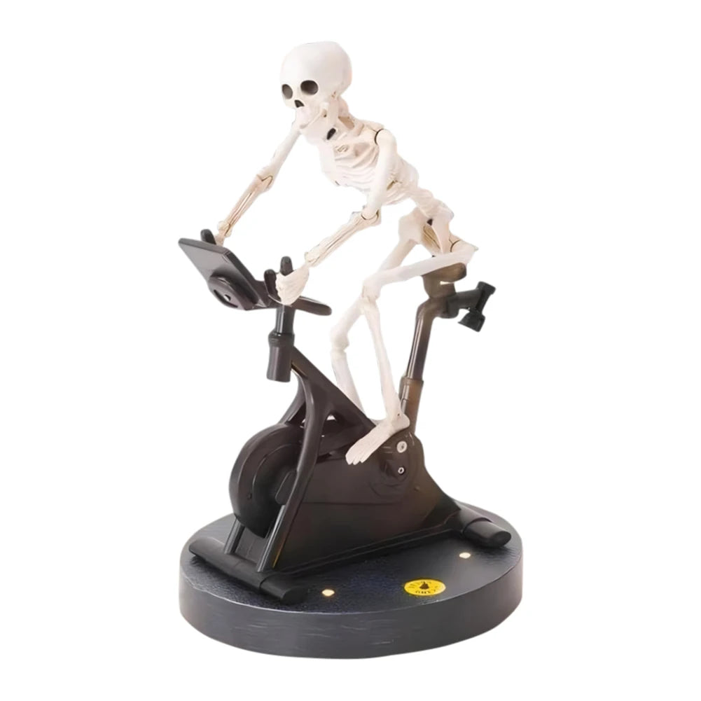 Resin Skeleton Riding Bike Halloween Skeleton Decorations Skeleton Riding An Exercise Bike Home Decor