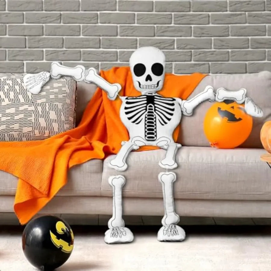 Halloween Skeleton Pillows Realistic Skeleton Shaped Decorative Pillow Halloween Gothic Pillow Humanshaped Skeleton Pillow Plus