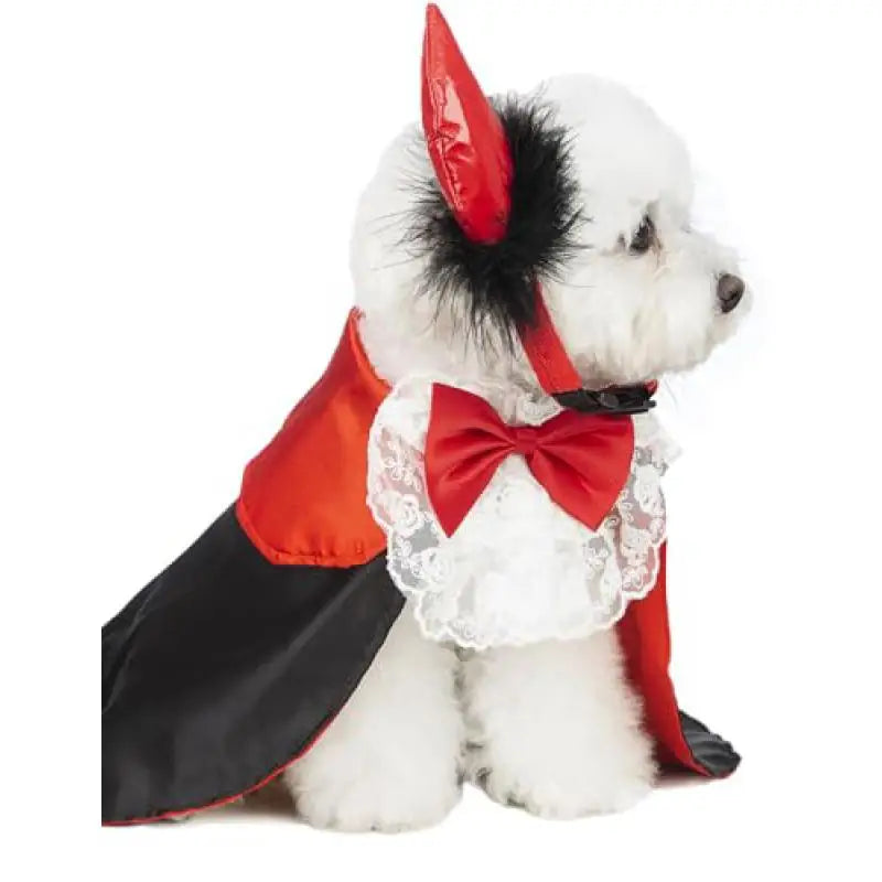 New Dog Halloween Costume Pet Demon Shirts with Vampire Headband Puppy Halloween Costumes for Small Dogs Cloak 2024