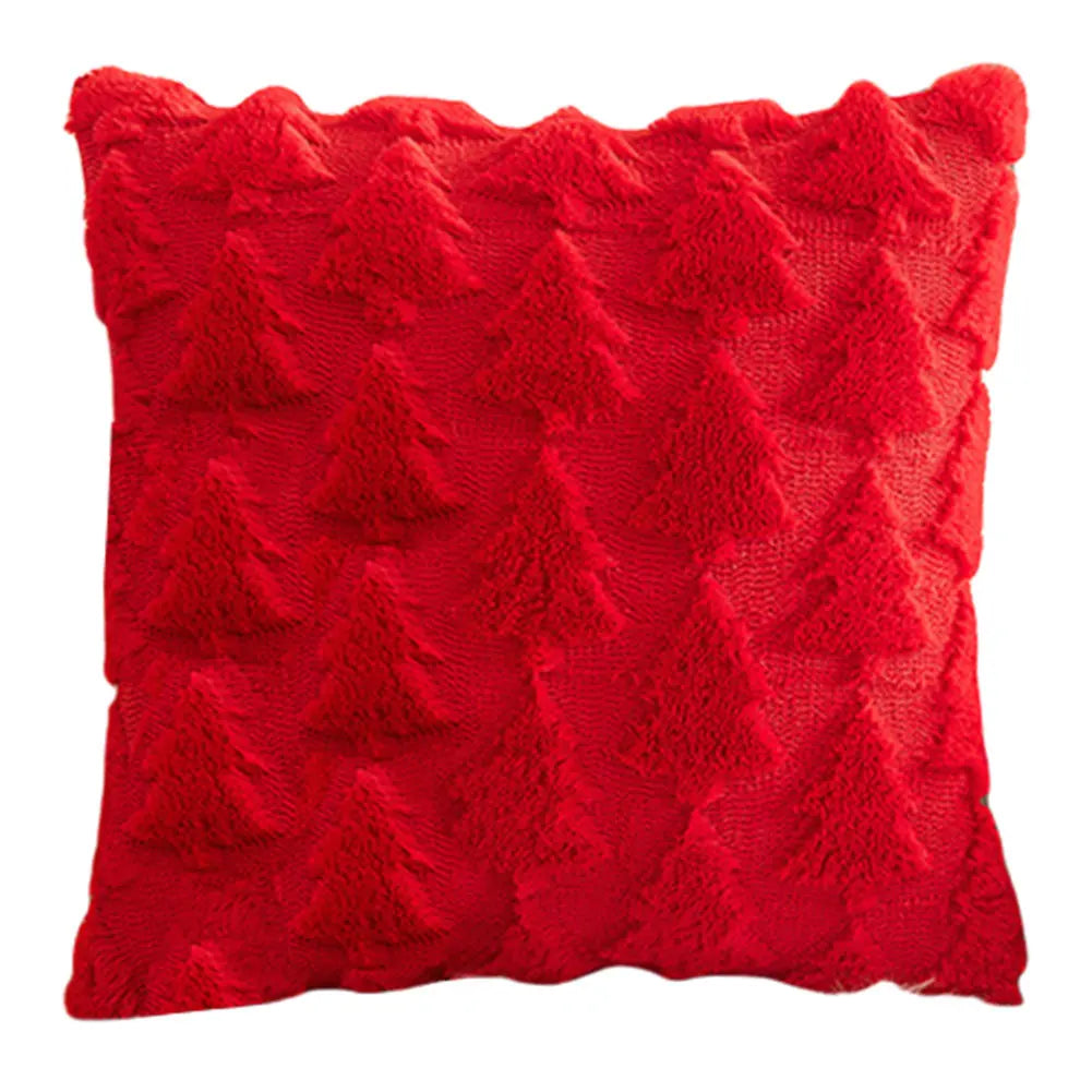 Christmas Pillow Covers 45x45cm Soft Plush Pillowcase Couch Cushion Case for Couch Sofa Holiday Festivals Winter Home Decor