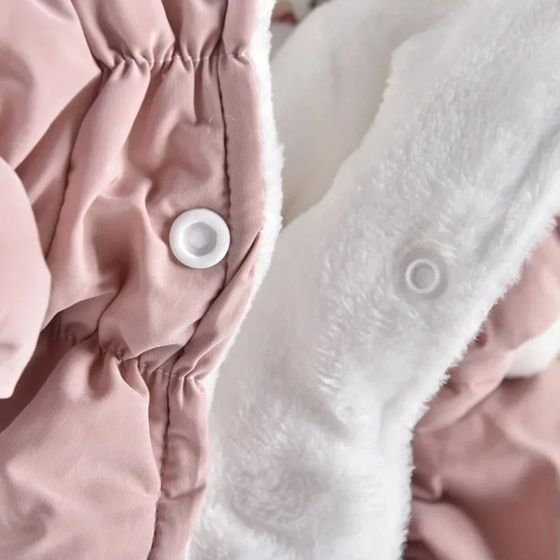 Dog Pet Super Warm Dress Winter Puppy Pet Dog Coats Princess Floral Bubble Skirt Dog Cat Hooded Chihuahua Yorkie Clothing Jacket