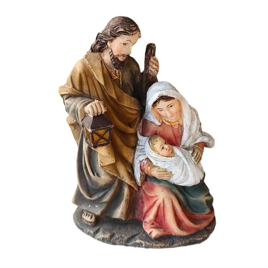 Vintage Nativity Scene Figurine Holy Family Ornament for Christmas Decorations Desk Display Home Office Gift