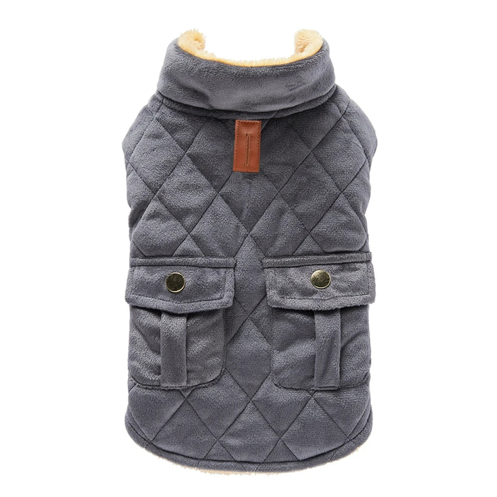Autumn Winter Warm Dog Clothes High Collar Puppy Dog Coat Jacket Soft Fleece Clothing For Small Medium Dog French Bulldog Outfit