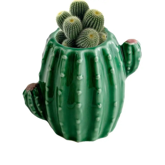 Cactus Vase Ceramic Decorative Vase Ceramic Vase Flower Vase Small Vases Desk Decor Floral Arrangements Table Vase Cactus Decor