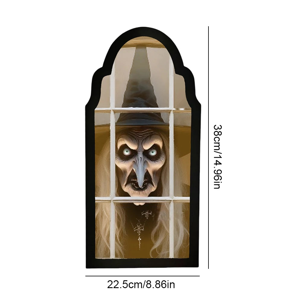 Halloween Ghost Mirror Night Light Cute Halloween Home Accessories Spooky Halloween Hologram Ghost Hallowmas Decor 35/50cm