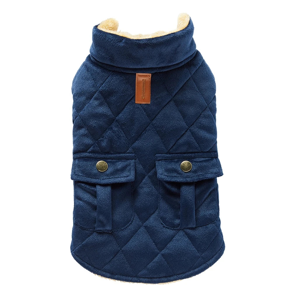 Autumn Winter Warm Dog Clothes High Collar Puppy Dog Coat Jacket Soft Fleece Clothing For Small Medium Dog French Bulldog Outfit