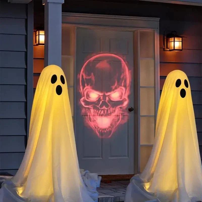 Halloween Ghost Decorations, Outdoor Spooky Ghost with Battery String Lights, Party Decor for Porch Home, Hanging Lantern Gift