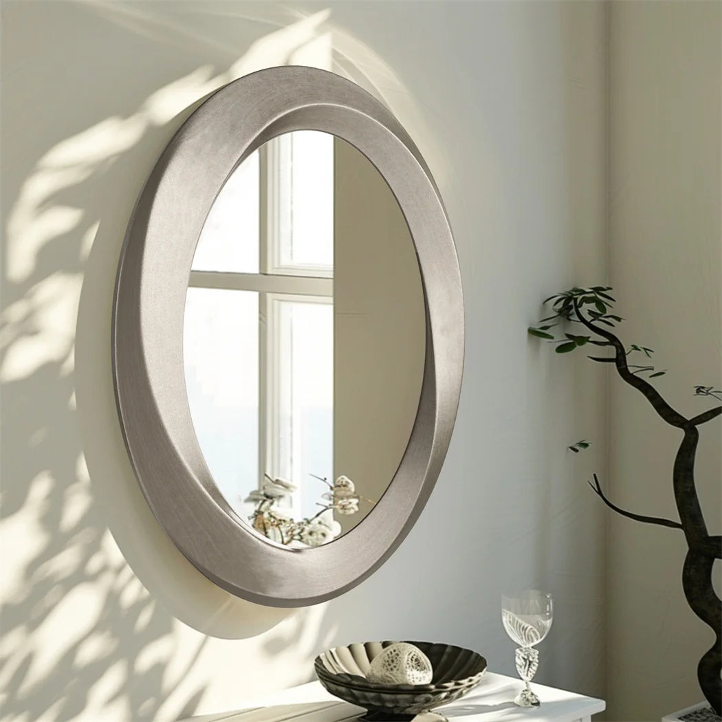 LUVODI Antique Baroque Gold Oval Beveled Framed Wall Mirror Decorative Accent Mirror for Living Room Bedroom Entryway Decor