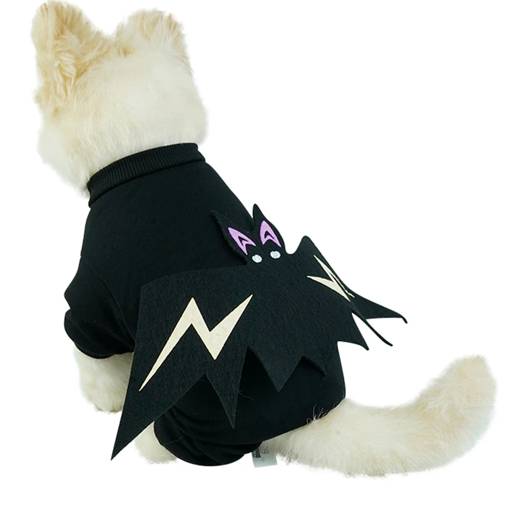 Funny Halloween Costume for Cat and Dog Cartoon Bat Stand Four Legged Jumpsuit Small and Medium-sized Dog Pet Clothing