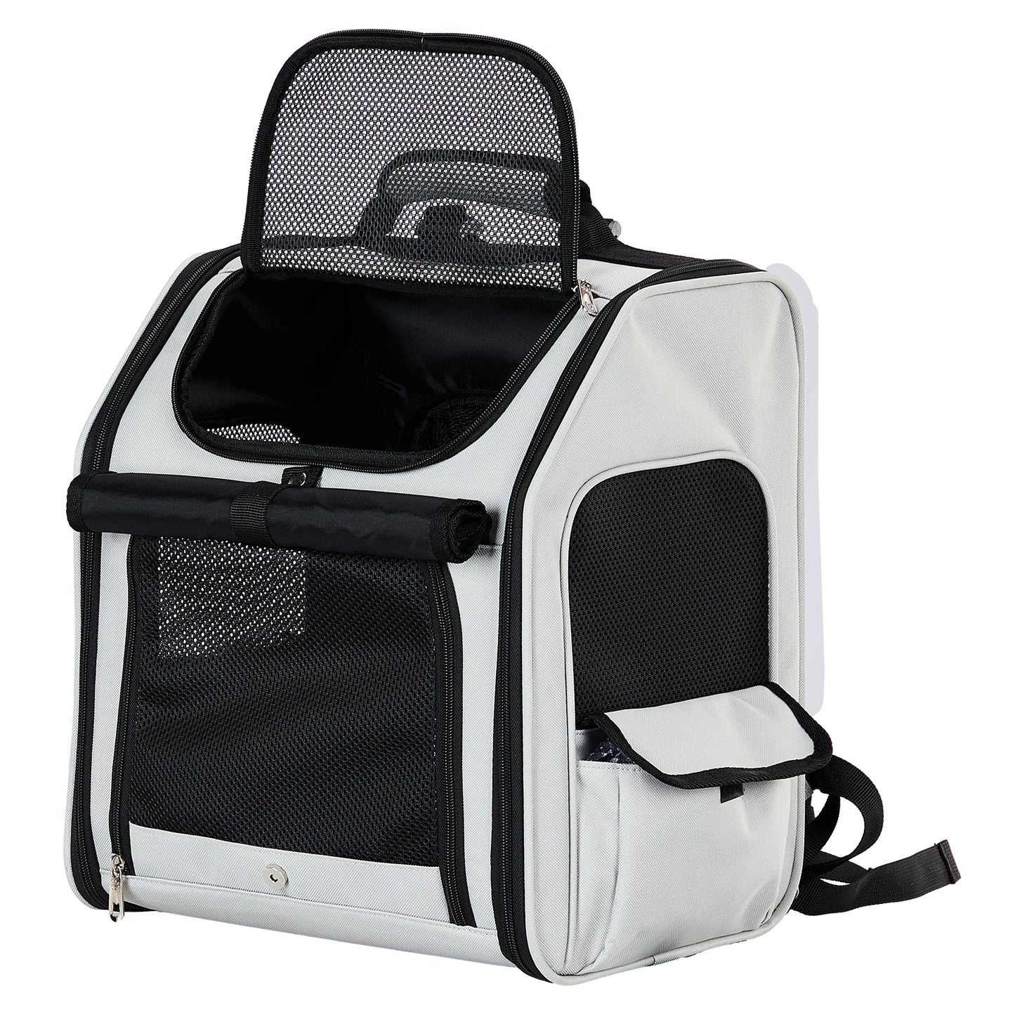 Pet Carrier Backpack, Expandable Cat Dog Carrier with Back Extension, Breathable Mesh Travel Backpack for Small Dogs Cats, Soft